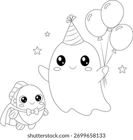 Halloween Party Time with Ghost and Buddy