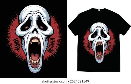 Halloween Party T-Shirt design, printable t-shirt, Halloween t-shirt, Original Vector illustration for t-shirt design, Best Halloween t-shirts, Creative horror design, pumpkin