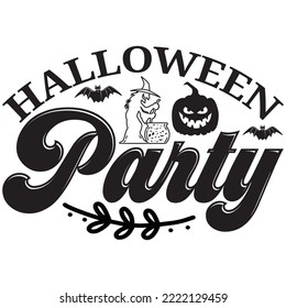 Halloween Party T-shirt Design Vector File.