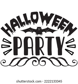 Halloween Party T-shirt Design Vector File.