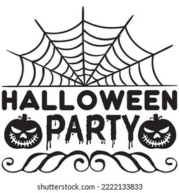 Halloween Party T-shirt Design Vector File.