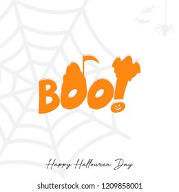 Halloween Party typographic design with white background 