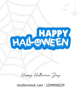 Halloween Party typographic design with white background 