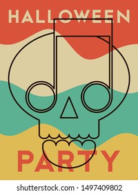 Halloween Party typographical vintage style poster. Vector illustration.