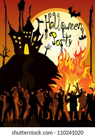 Halloween party - vector