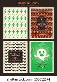 Halloween Party Vector background for invitation card / poster / flyer / web banner