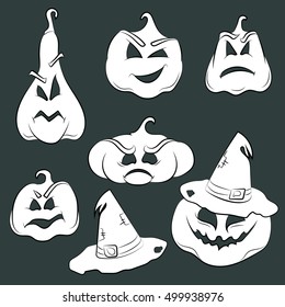 Halloween Party. Vector background with pumpkin. Fancy dress party