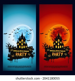 Halloween Party vector background template