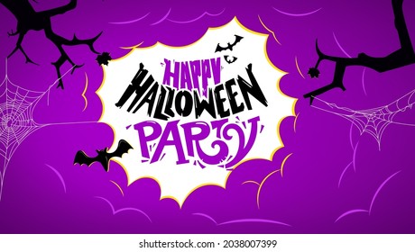 Halloween party vector banner template