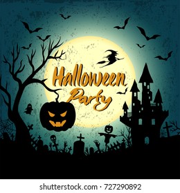 Halloween party vector concept