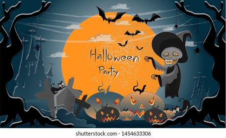 Halloween party. vector eps10 illustrator