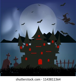Halloween party. Vector illustration