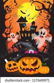 Halloween party. Vector illustration