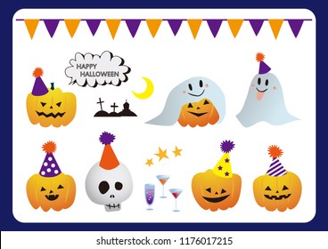 Halloween party vector illustration