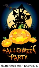 Halloween party, Vector illustration