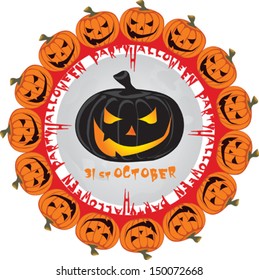 Halloween party, vector illustration