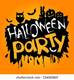 Halloween party. Vector illustration