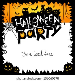 Halloween party. Vector illustration