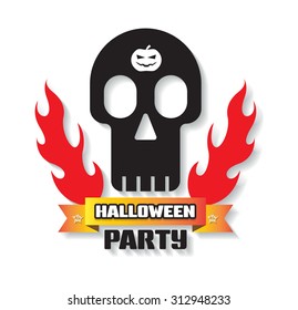 Halloween party vector illustration.