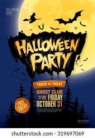 Halloween party. Vector illustration