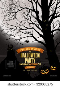 Halloween party. Vector illustration