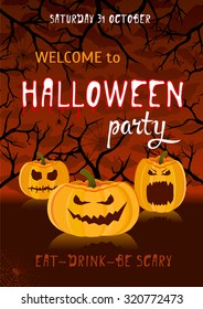 Halloween party. Vector illustration