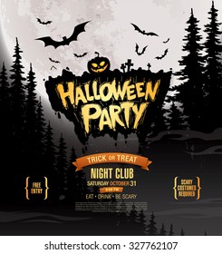 Halloween party. Vector illustration