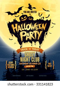 Halloween party. Vector illustration