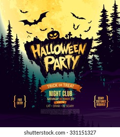 Halloween party. Vector illustration