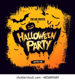 Halloween party. Vector illustration