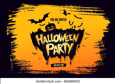 Halloween party. Vector illustration