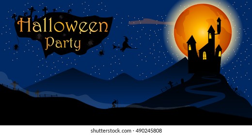 Halloween party. Vector illustration