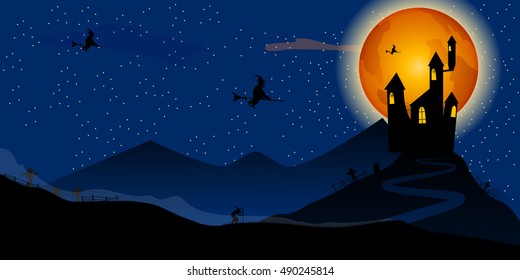 Halloween party. Vector illustration