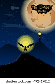 Halloween party. Vector illustration