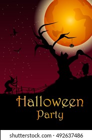 Halloween party. Vector illustration