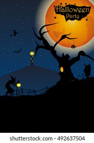 Halloween party. Vector illustration