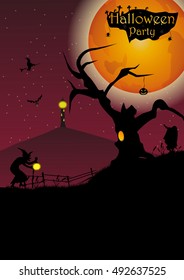 Halloween party. Vector illustration