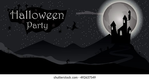 Halloween party. Vector illustration
