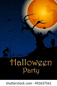 Halloween party. Vector illustration