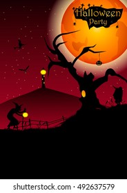 Halloween party. Vector illustration