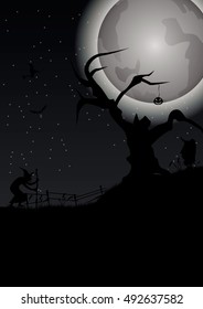 Halloween party. Vector illustration