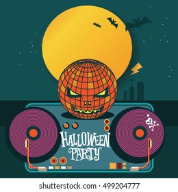 Halloween party. Vector illustration