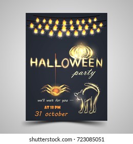 Halloween party. Vector illustration