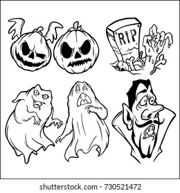 Halloween party. Vector illustration