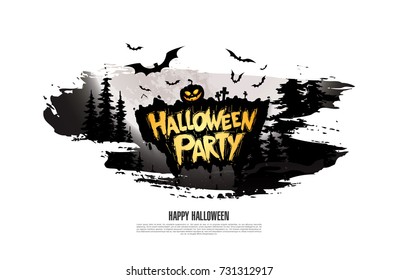 Halloween party. Vector illustration