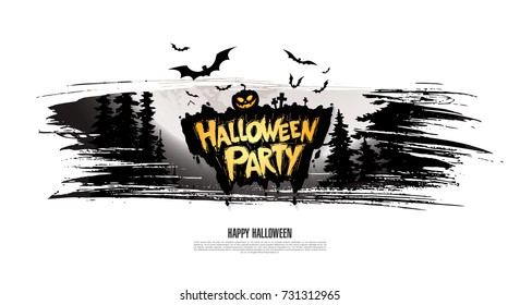 Halloween party. Vector illustration