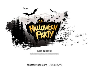 Halloween party. Vector illustration