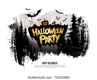 Halloween party. Vector illustration
