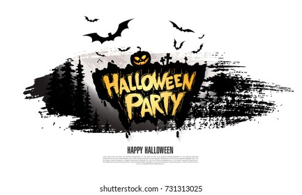 Halloween party. Vector illustration