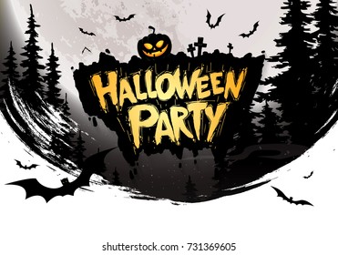 Halloween party. Vector illustration